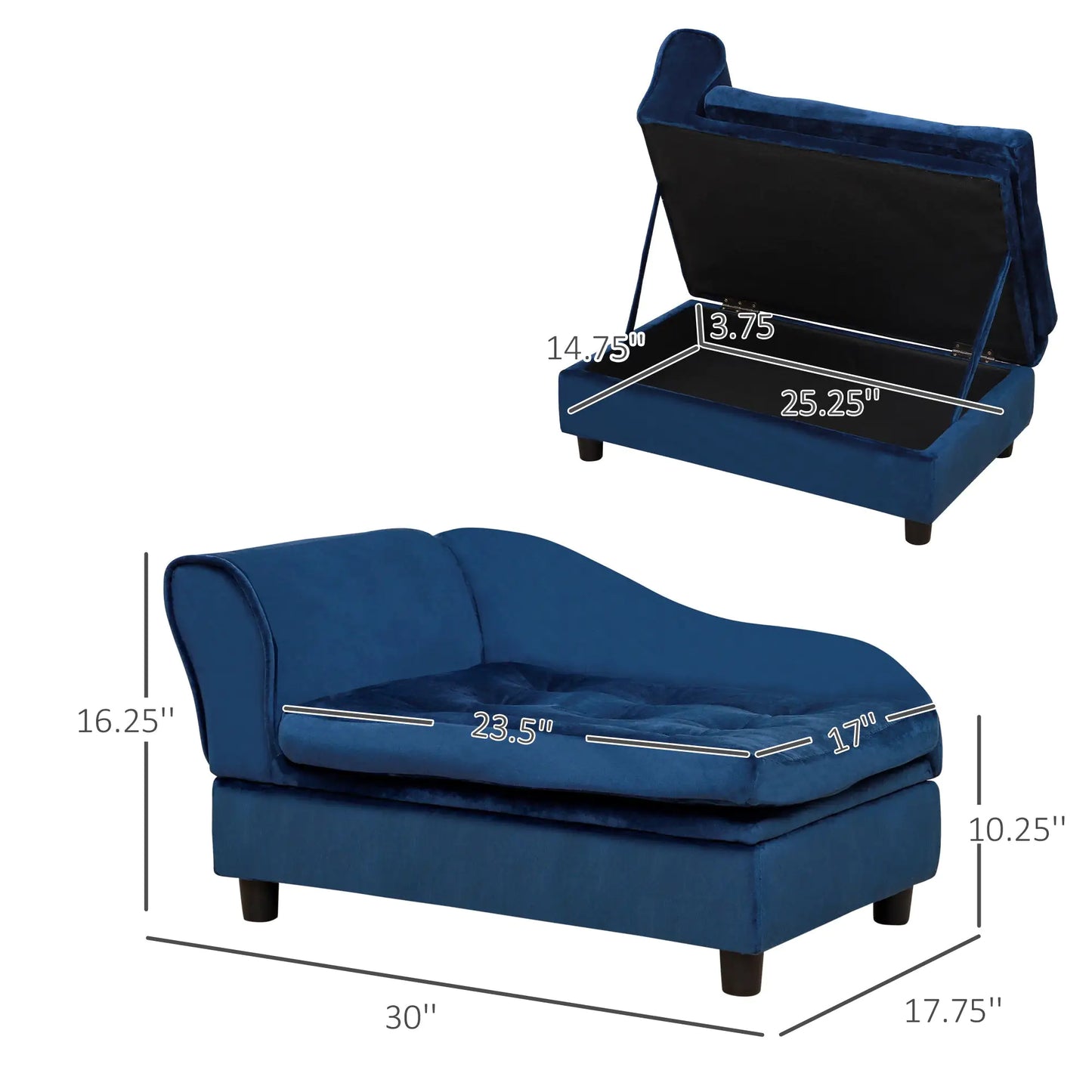Luxury Small Dog Bed with Hidden Storage ā Modern Pet Sofa for Small Breeds