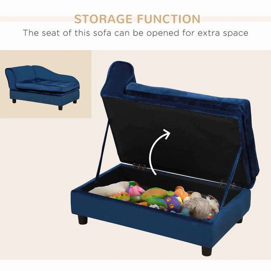 Luxury Small Dog Bed with Hidden Storage – Modern Pet Sofa for Small Breeds